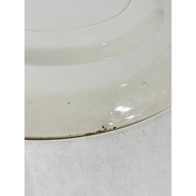 Mid 20th Century Vintage English Fox Hunt Scene Plate With Brown Floral Transferware Border For Sale - Image 5 of 5