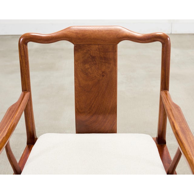 Pair of Chinese Export Ming Dynasty-Style Hardwood Armchairs For Sale - Image 13 of 18