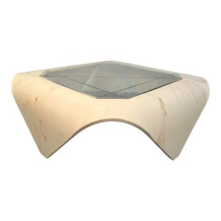 Unique 80s Italian Composite Coffee Table For Sale