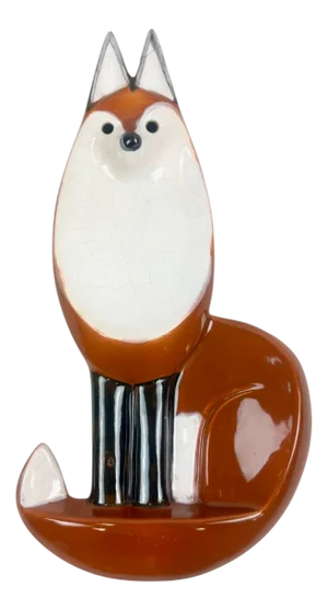 Mid-Century Fox Ceramic Wall Figure from Keramia Znojmo, 1960s