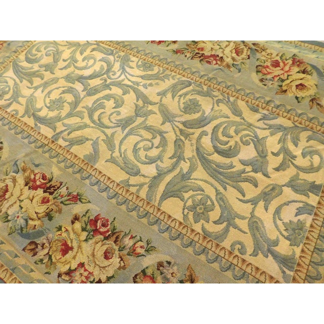 Vintage Hand Made Wool Needlepoint For Sale - Image 4 of 12