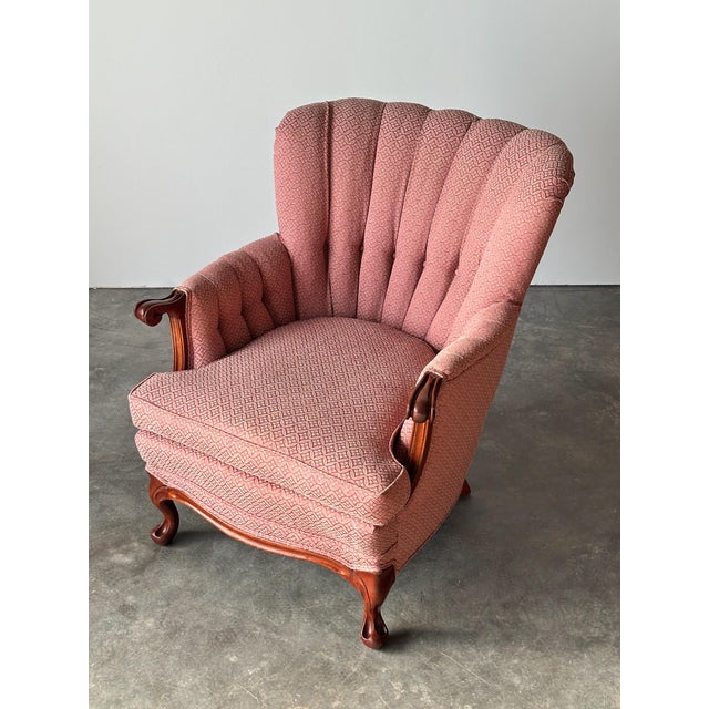 Mid-Century French Provincial Channel-Back Armchair For Sale - Image 13 of 17