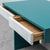 Teal-Colored Wooden Desk with White Drawers, 1970s For Sale - Image 9 of 11