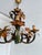 Vintage Italian Florentine Hand-Painted Tole Floral 5-Light Chandelier, 1940s For Sale - Image 17 of 18