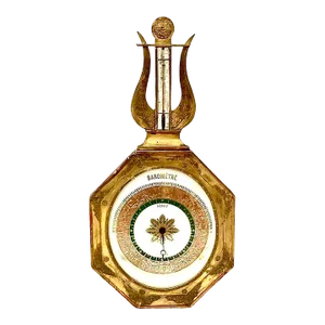 French Louis XVI Style Gilded and Painted Wood Directoire Wall Barometer