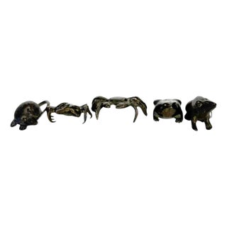 Vintage Bronzes Animal Figures, France, 1950, Set of 5 For Sale