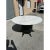 1940s French Art Deco Cast Iron Base Round Carrara Marble Top Dining Table For Sale - Image 9 of 13