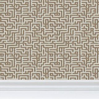 Bronte Ribbon Maze Removable Wallpaper – Walnut Brown 3 Yard Roll For Sale