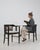 19th Century 19th Century France Art Nouveau Black Wood Armchair For Sale - Image 5 of 11