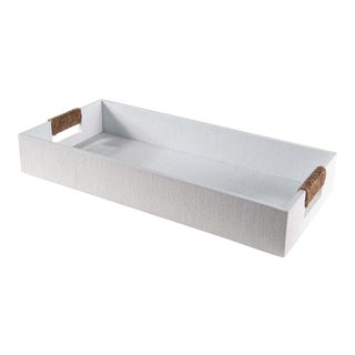 Regina Andrew Logia Rectangle Tray Small in White For Sale