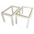 Mid-Century Modern Cream Metal & Brass Side Tables with Glass Top, 1970s, Set of 2 For Sale - Image 12 of 12
