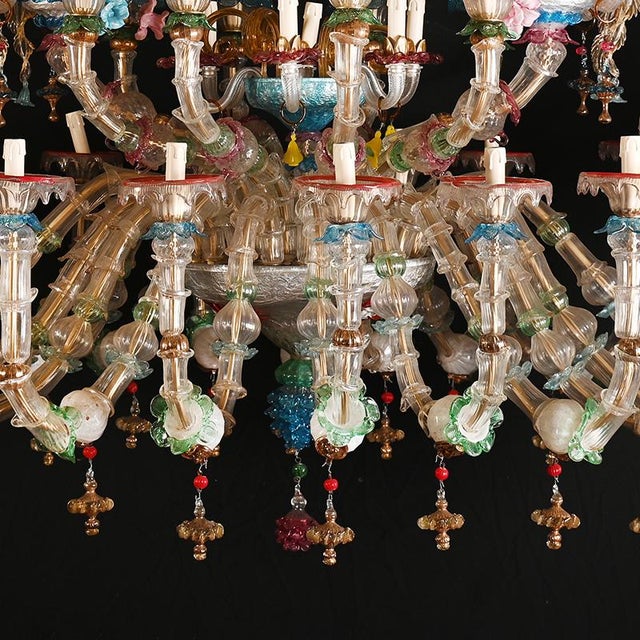 Rezzonico Murano Glass Chandelier Boat Model, 1960s For Sale - Image 3 of 7