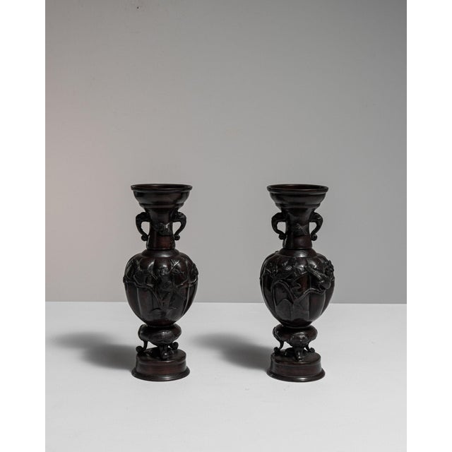 Early 20th Century Japan Brass Bronze Vase For Sale - Image 14 of 15