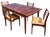 Mid-Century Rosewood Dining Table & Chairs, Set of 5 For Sale
