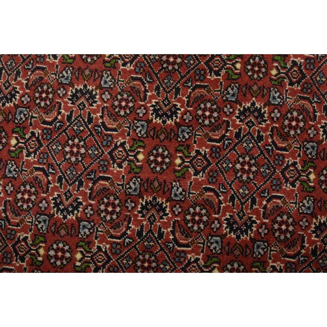 Fine Bidjar Runner 2’8” X 9’9” Red Wool Vintage Traditional Hand-Knotted Rug For Sale - Image 4 of 12