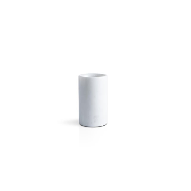 Contemporary White Carrara Marble Toothbrush Holder from FiammettaV Home Collection For Sale - Image 3 of 3