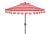 Not Yet Made - Made To Order Outdoor Maui Single Scallop Striped 9ft Crank Push Button Tilt Umbrella - Red Stripe For Sale - Image 5 of 5