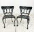 Mid century cast aluminum dining set, made by Molla. Eight klismos style side chairs with cabriole legs and matching...