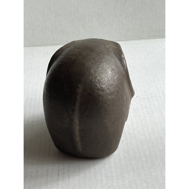 Mid-Century Modern Brown Pottery Abstract Elephant Sculpture. A beautiful addition to your collection. COMBINED SHIPPING...