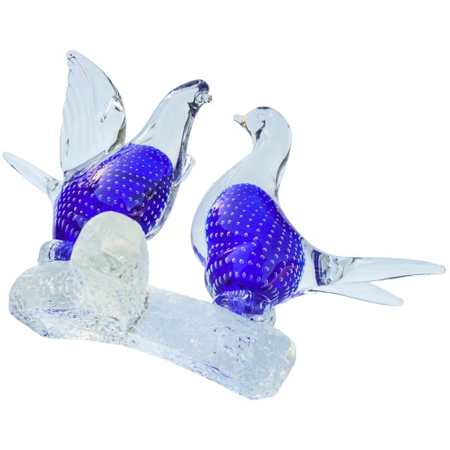 Mid 20th Century Mid 20th Century Large Handblown Murano Italian Art-Glass Birds Accent For Sale - Image 5 of 5