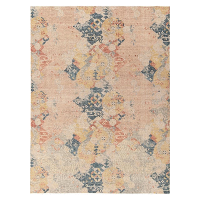 Rug & Kilim’s Oversized Brocade Rug in Pink and Blue, 12x16 For Sale In New York - Image 6 of 6
