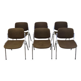 Vintage DSC 106 Side Chairs by Giancarlo Piretti for Castelli, 1970s, Set of 6 For Sale