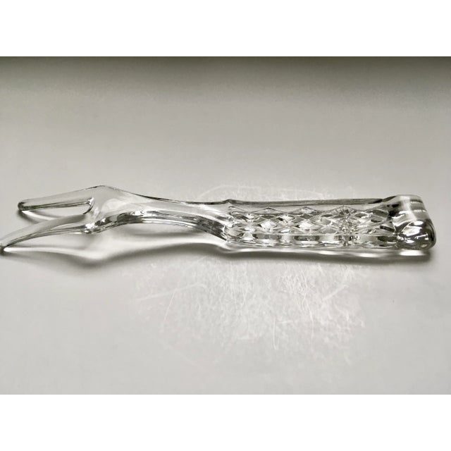 Mid 20th Century Pressed Clear Glass Serving Utensils- a Pair For Sale - Image 10 of 13