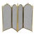 Vintage Four Panel Fireplace Screen Gold Black Mesh Folding Grate For Sale