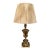 Vintage Stiffel Brass Table Lamp With Pleated Shade For Sale