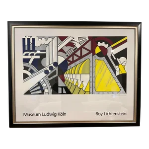 Framed “Study for Preparedness “ Museum Ludwig Koln Serigraph by Roy Lichtenstein