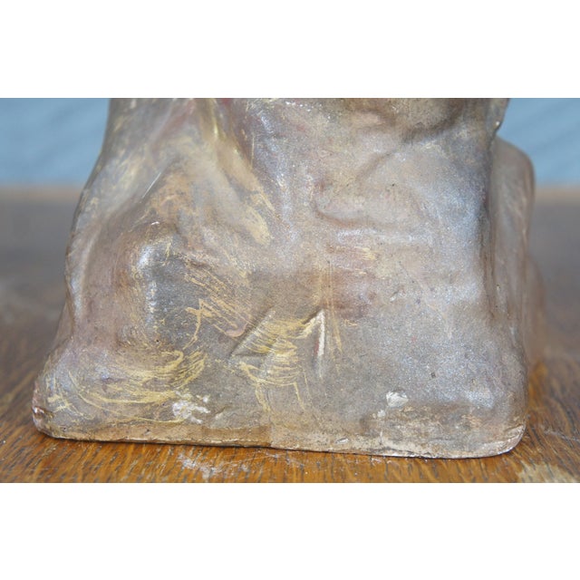 Mid 20th Century Le Printemps Spring Chalkware Bust Statue Sculpture H. L. Bläsche 24" For Sale - Image 11 of 12