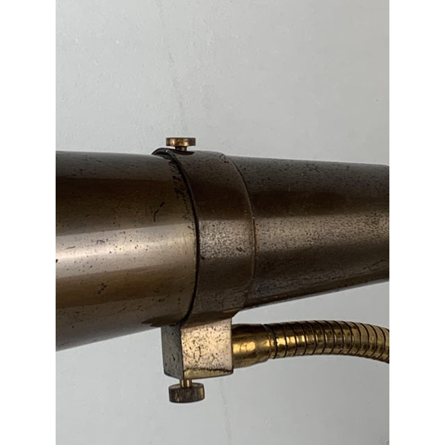 Brown Adjustable Gooseneck Wall Lamp, 1950s For Sale - Image 8 of 18