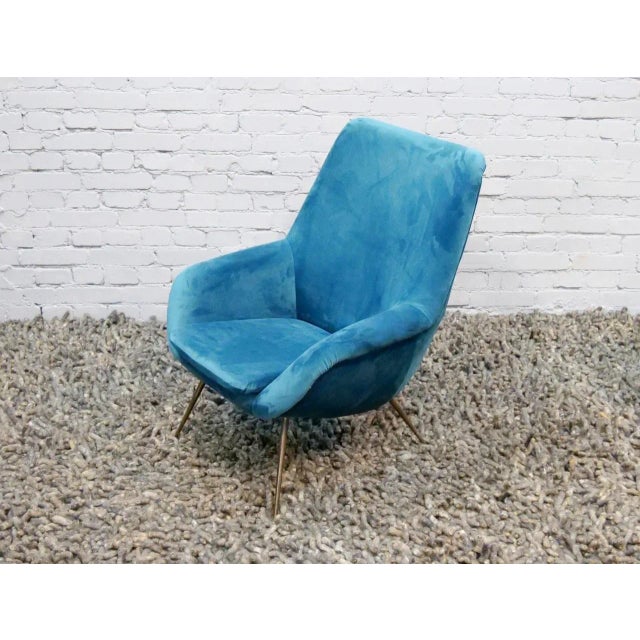 French Plush Armchair, 1950s For Sale - Image 6 of 14