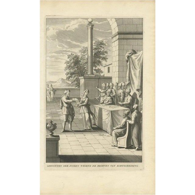 Calmet, The Divorce Customs of the Jews, 1725, Print For Sale