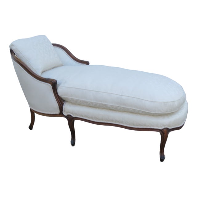 French Carved Long Large Fainting Couch Chaise Lounge 6284 For Sale