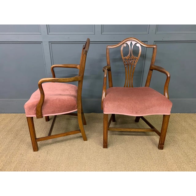 Brown Set of Georgian Mahogany Armchairs, 1790 For Sale - Image 8 of 10
