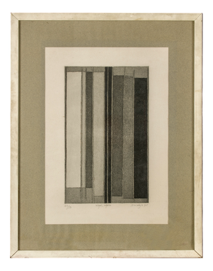 1970s Toti Scialoja Abstract Signed Numbered and Dated Artwork