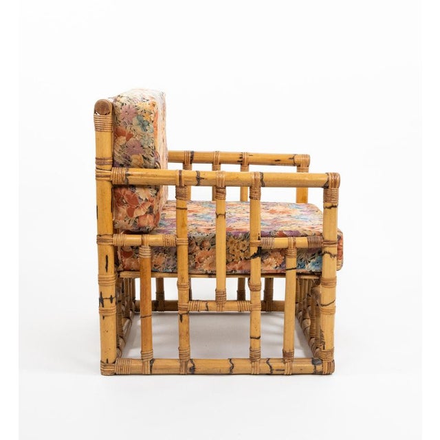Mid-Century Bamboo and Rattan Armchairs attributed to Vivai del Sud, Italy, 1970s, Set of 2 For Sale - Image 6 of 16