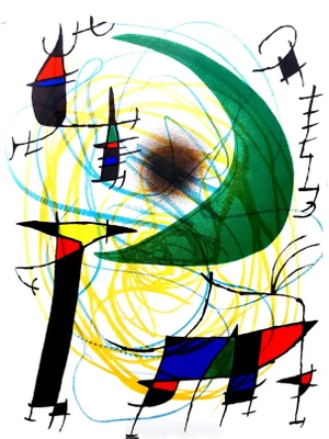 Joan Miro - Original Abstract Lithograph 1981