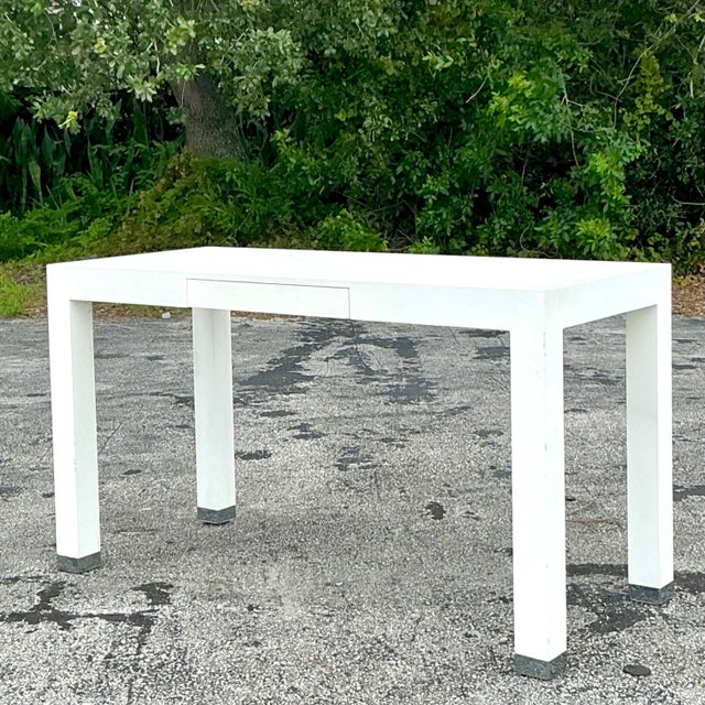 Modern Vintage Regency Johnathan Adler Desk For Sale - Image 3 of 8