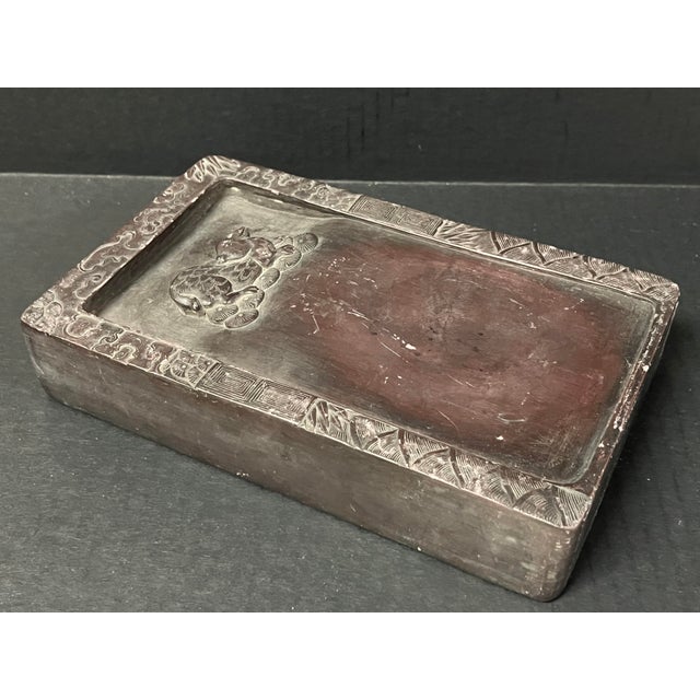 ITEM NAME: Chinese Art Carved Solid Stone Ink Pod ORIGIN: China AGES: Late 20th Century MATERIALS: Stone MEASUREMENT: 2.5...