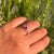 Modern Natural Ruby & Diamond Split Shank Bypass Ring Size 4 in 14k White Gold For Sale - Image 3 of 16