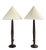 Mid-Century French Turned Wood Table Lamps in the style of Charles Dudouyt, 1970s, Set of 2 For Sale
