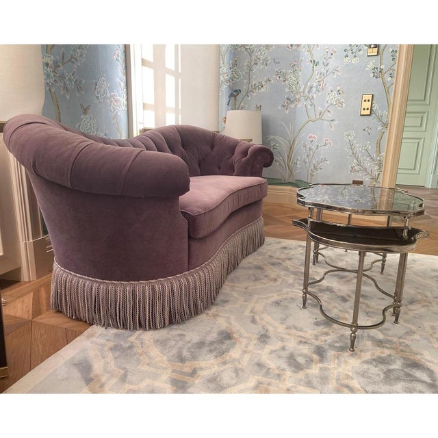 Custom-Made Victorian Loveseat by Baker Furniture For Sale - Image 6 of 8