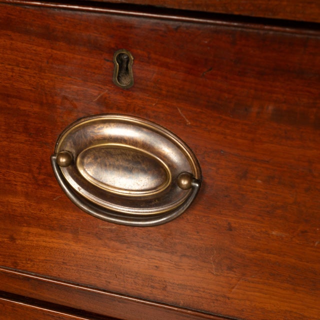 Antique 19thC Flame Mahogany Georgian Regency English Linen Press Chest 1800 For Sale - Image 16 of 16