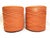 Milo Baughman Pair of Cylindrical Swivel Ottomans in Orange For Sale - Image 4 of 12