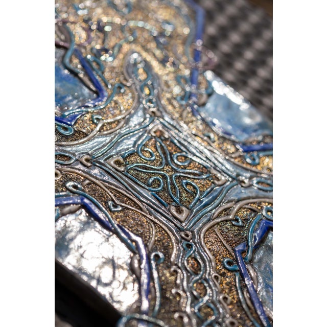 Raku Ceramic Wall Sculpture Intertwining Passion by Stefania Zoppellaro, 2022 For Sale - Image 9 of 12