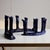 Indigo Blue Ceramic Candleholder Set, Set of 2 For Sale - Image 3 of 15