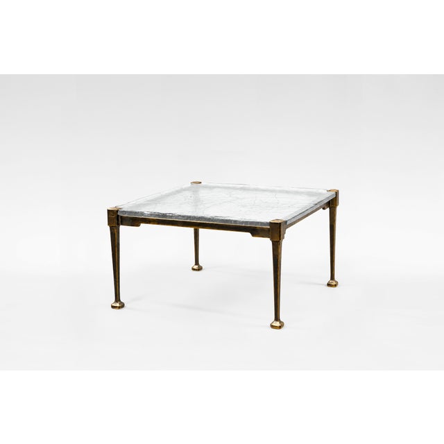 Black Industrial Forged Bronze and Cast Glass Waldemai Table by Lothar & Gisela Klute for Lothar Klute, Germany, 1990s For Sale - Image 8 of 8