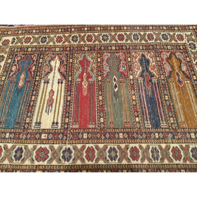Early 20th Century Turkish Silk Septh Prayer Rug, Hand-Woven, 2' x 3' For Sale - Image 11 of 12